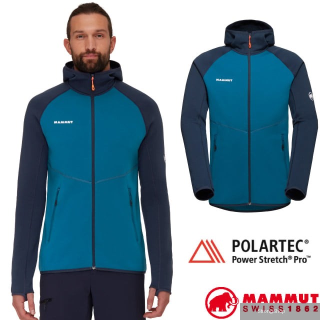男 Aconcagua 輕量透氣耐磨保暖刷毛連帽外套.夾克.大衣/1014-04282-50554 深冰藍/海洋藍