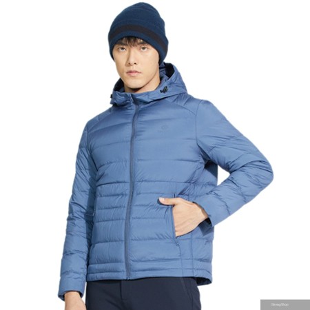 【1235207】男款高質感輕量連帽羽絨服～防風連帽、防風袖口、兩側拉鍊式口袋