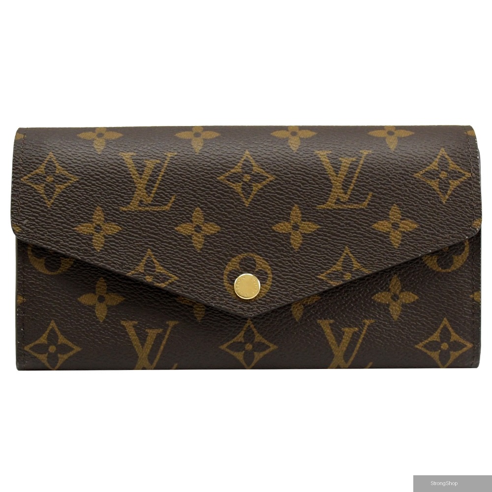 Louis Vuitton LV M62236 新版熱銷款經典花紋扣式長夾.罌粟紅