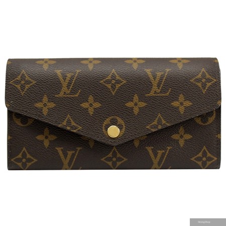 Louis Vuitton LV M62236 新版熱銷款經典花紋扣式長夾.罌粟紅