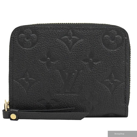Louis Vuitton LV 經典花紋全皮革壓紋信用卡零錢包