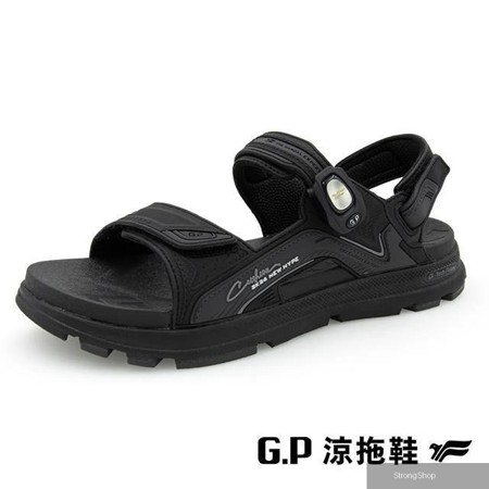 (男)G-tech Foam舒適高彈涼鞋 男鞋-黑色