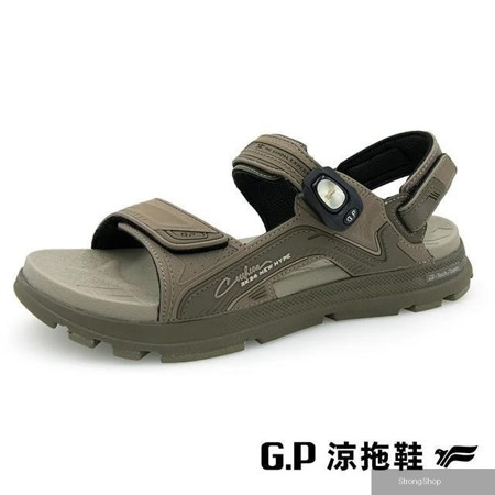 (男)G-tech Foam舒適高彈涼鞋 男鞋-橄欖綠色