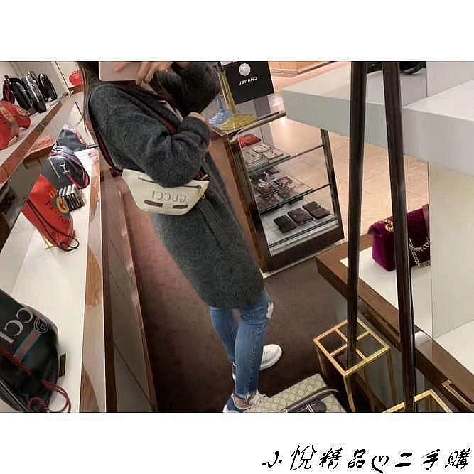嚴選精品二手旗艦店 19 GUCCI 493869 腰包 黑色 牛皮 綠紅綠 WEB 楊冪 胸口包 530412 現