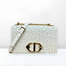 遠麗精品 132 C3892 DIOR包包 白金波紋褶皺小羊皮蒙田30限量版M9220UPGO (桃園店)