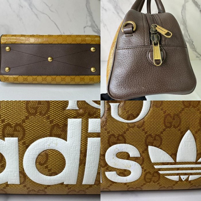 緻美全新二手精品 GUCCI 聯名愛迪達波士頓包