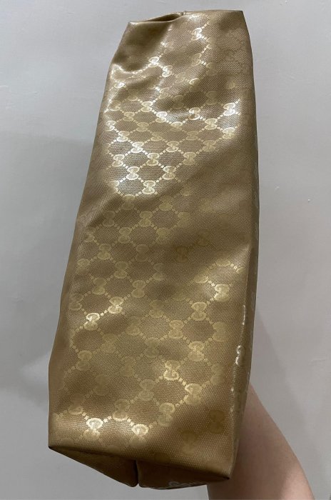 Y6996377655 457 Gucci 金色雙G緹花防水PVC拉鍊大托特包