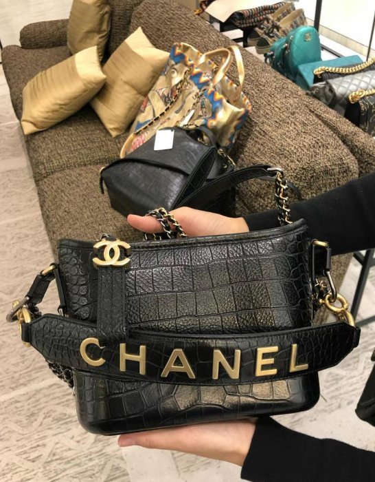 J&S 精品小舖 1210 Chanel AS0865 香奈兒包 鱷魚紋提把流浪包 黑 天菜ㄧ枚💖💕現貨